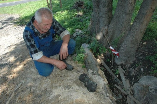 Granat moździerzowy o średnicy 88 mm znalazł Tadeusz Sadowski