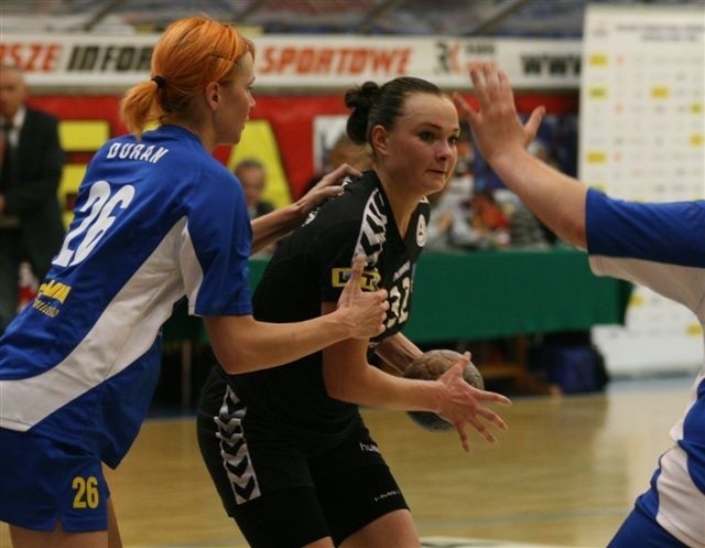 W ataku na bramkę gdynianek najskuteczniejsza w KSS Kielce Marija Giedroit. Rzuciła siedem bramek.