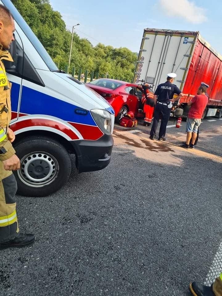 Wypadek w Stróży na Zakopiance