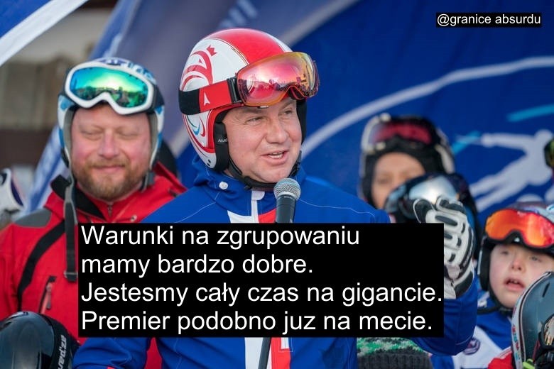 Andrzej Duda na nartach w Zakopanem. Zawody odbyły się mimo...