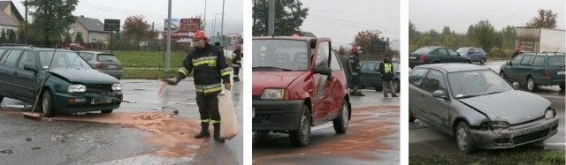 Na miejscu wypadku na ulicy Radomskiej w Kielcach.
