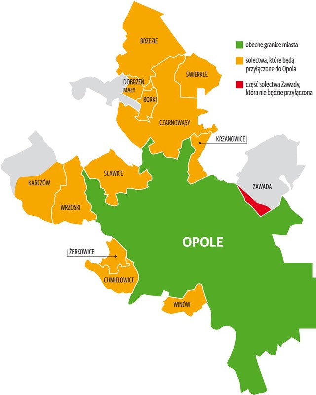 Rada Ministrów zatwierdziła we wtorek projekt powiększenia Opola.