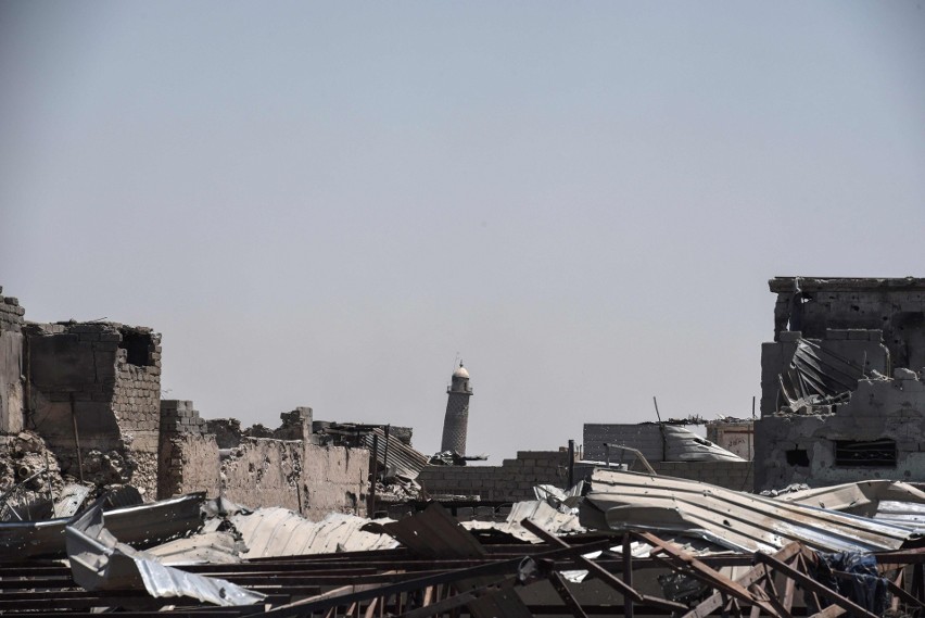 Ruiny meczetu al-Nuri w Mosulu
