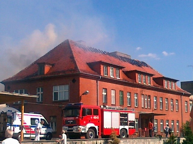 Pożar szpitala w Miastku