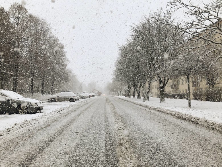 Silne opady śniegu sprzed paru dni w Słupsku