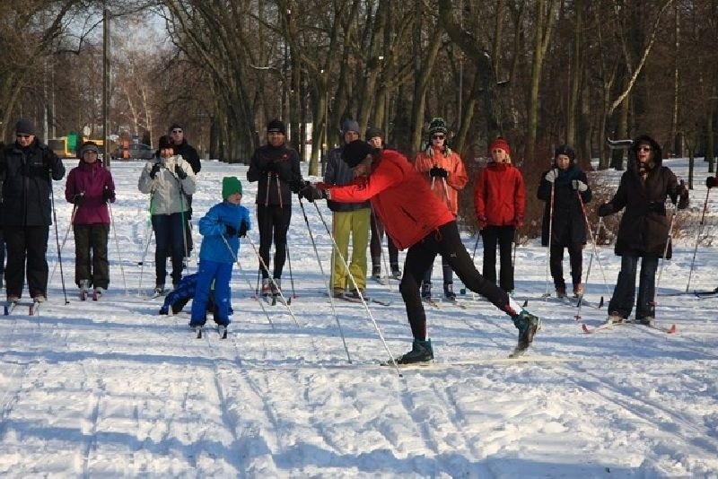 Zajęcia na nartach biegowych