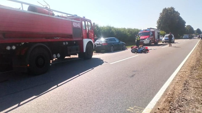 Wypadek na DK21 koło Dretynia. Potrzebny był śmigłowiec LPR.