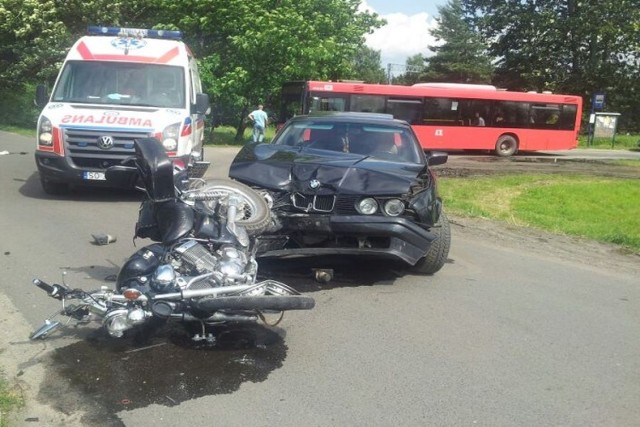 Wypadek motocyklisty w Ząbkowicach