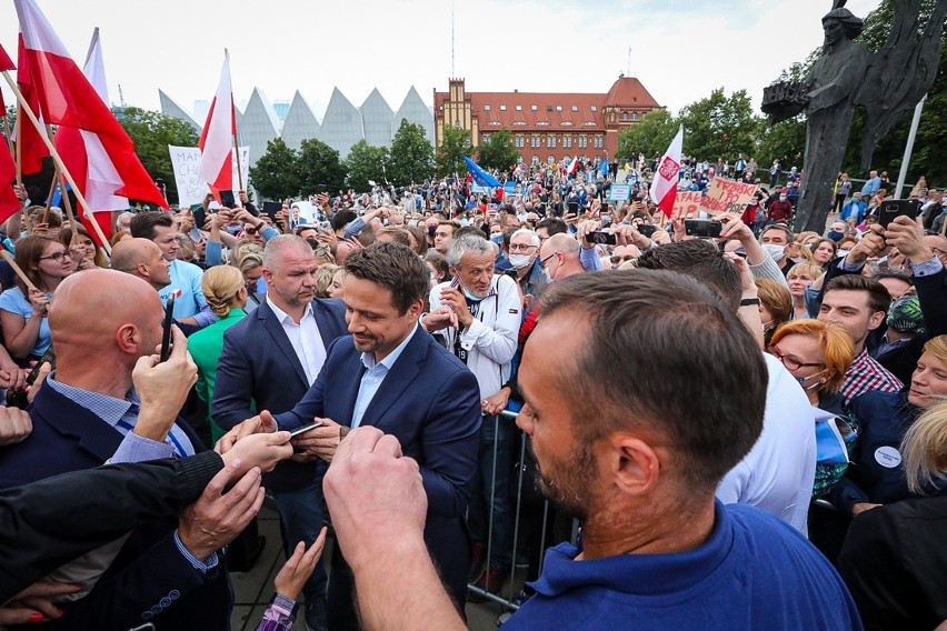 Rafał Trzaskowski w Szczecinie - 08.07.2020