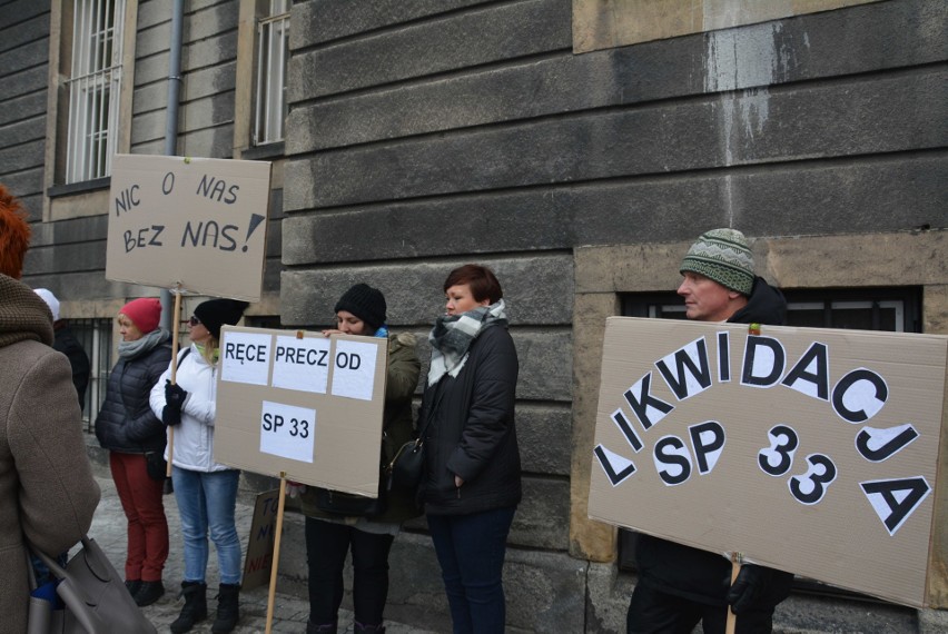 Styczniowy protest pod Urzędem Miasta w Bytomiu