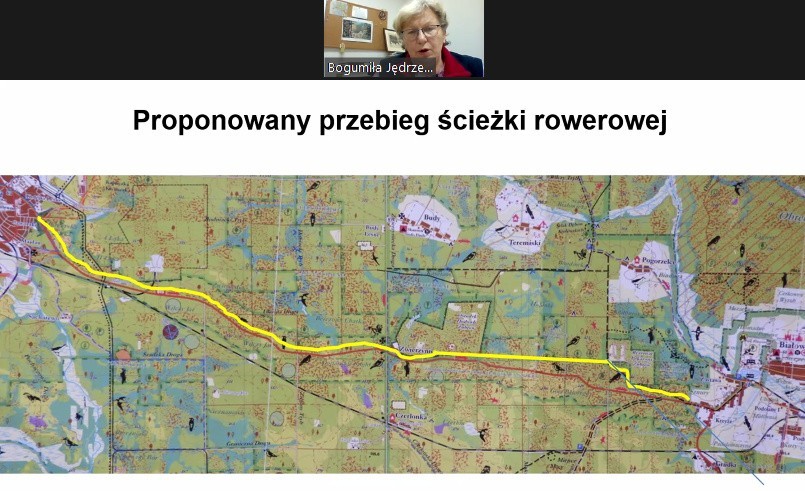 Propozycja przebiegu ścieżki rowerowej zaprezentowana przez...