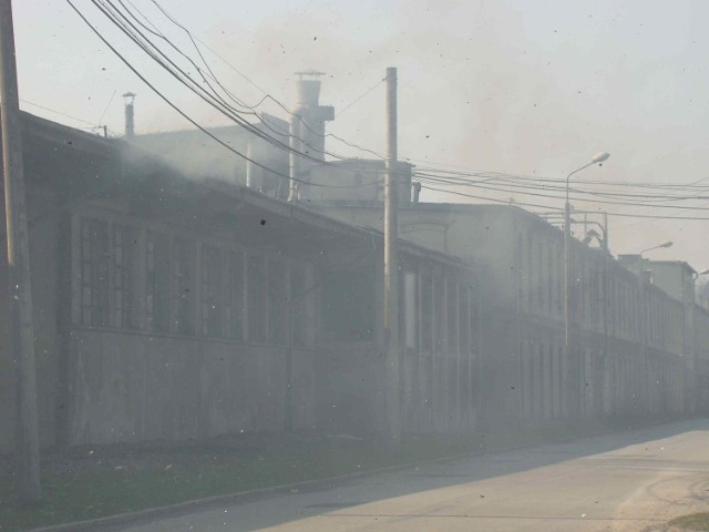 Pożar fabryki papieru i tektury w Wadowicach.
