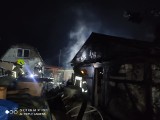 Chełmno - pożar pomieszczenia kotłowni altany działkowej ul. Powiśle - zdjęcia