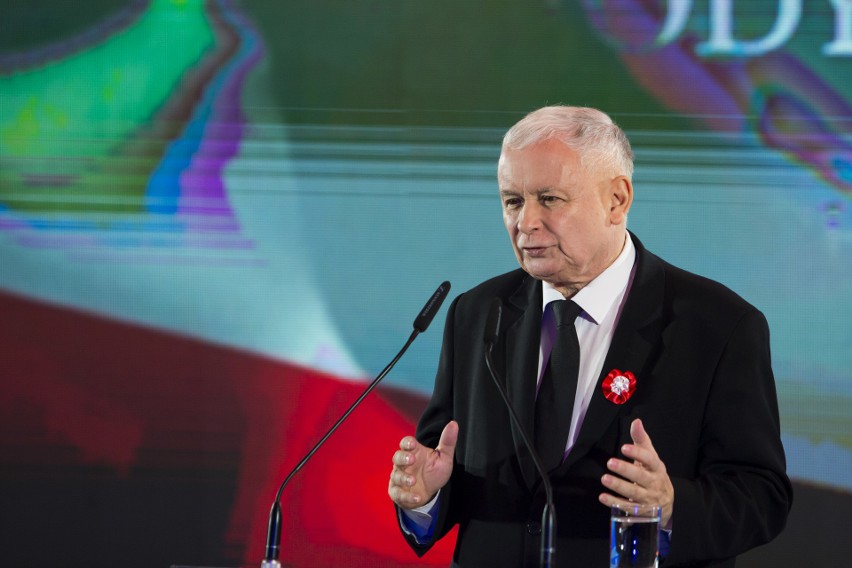 Jarosław Kaczyński na spotkaniu patriotycznym w Krakowie