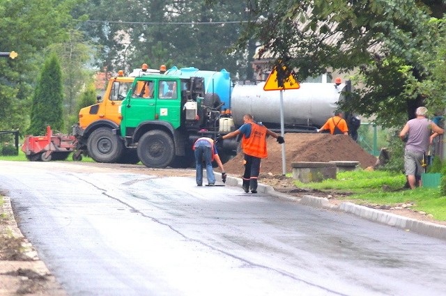Podczas budowy drogi w Piastoszynie