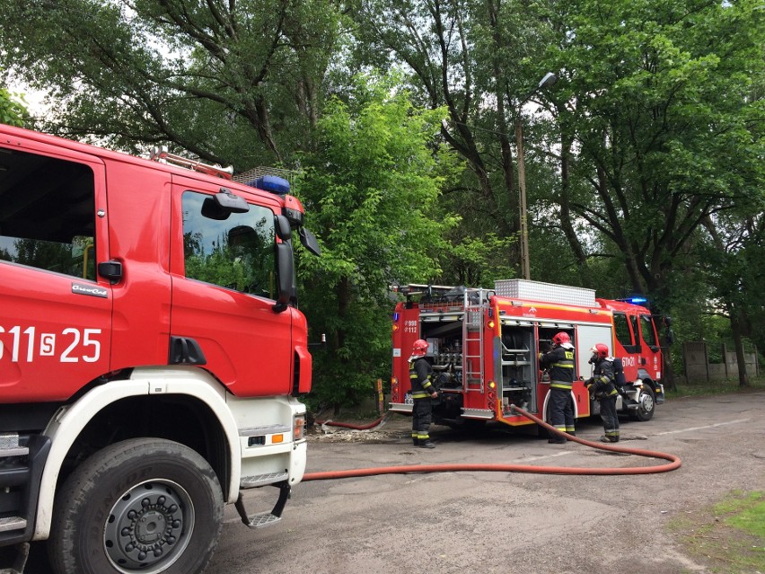 Pożar w Sosnowcu: pali się budynek przy ulicy Wiązowej