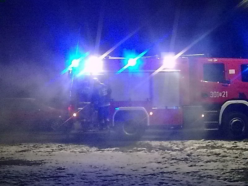 Pożar samochodu w Kielcach. Spłonęła mazda