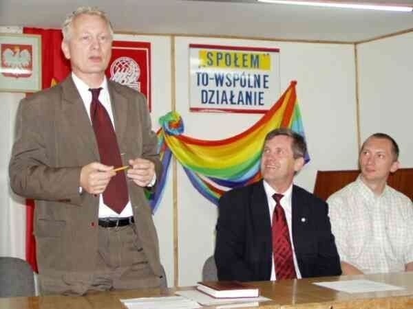 Gościem sobotniego spotkania był lider świętokrzyskiej Platformy Obywatelskiej, poseł Konstanty Miodowicz (z lewej - obok Andrzej Zoch i Zbigniew Brzeziński).