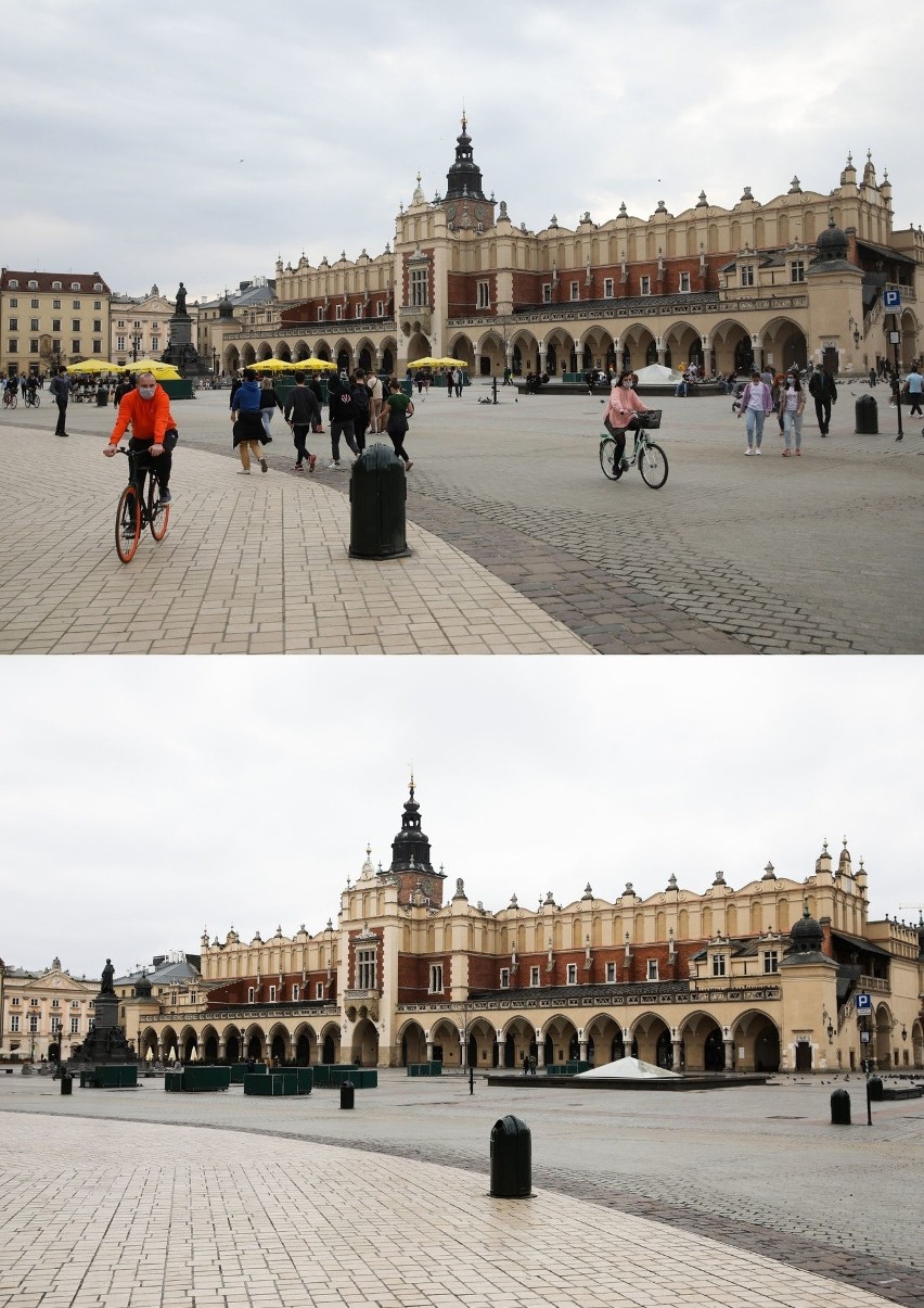 Kraków. O góry lockdown 2021, na dole lockdown 2020. Znajdź...