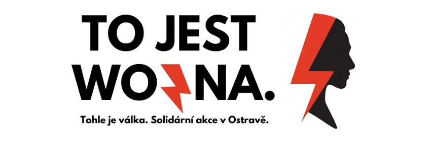 Baner promujący wiec poparcia dla polskich kobiet w Ostrawie