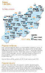 Pogoda nad morzem. Prognoza na czwartek (mapa)