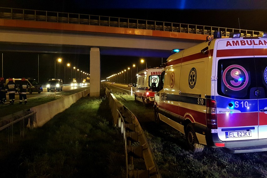 Samobójstwo na autostradzie A1 na węźle Łódź Północ....