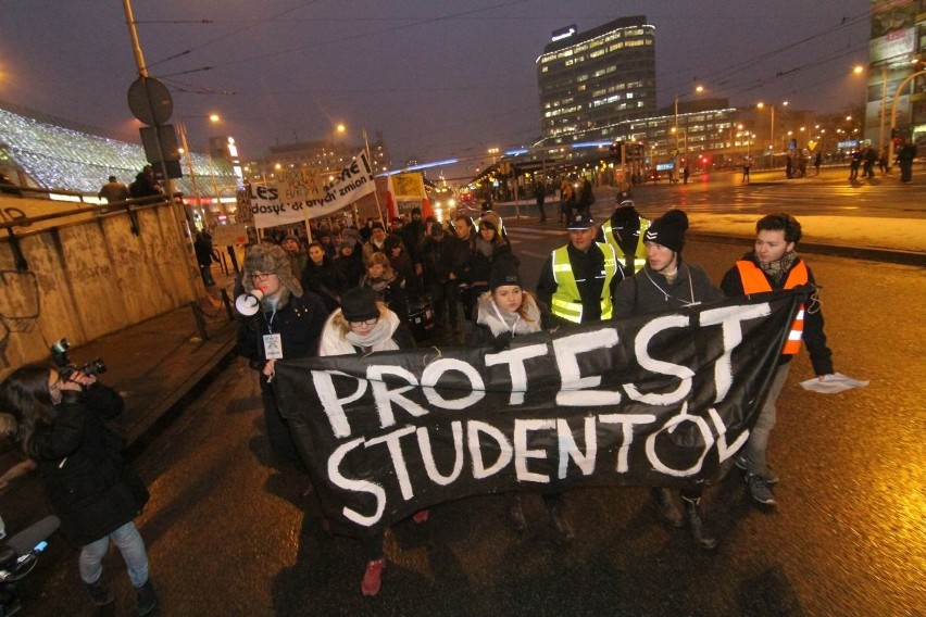 Protest studentów we Wrocławiu, 25.01.2017