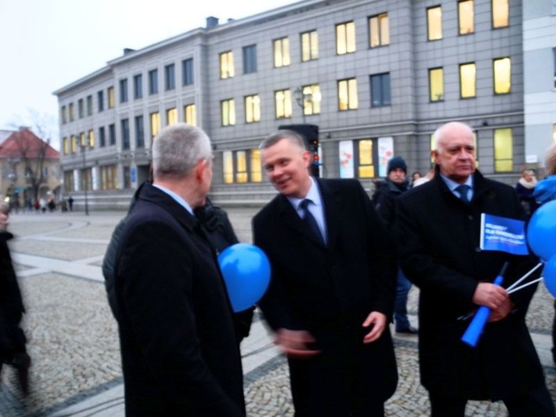 Minister Siemoniak na Rynku Kościuszki