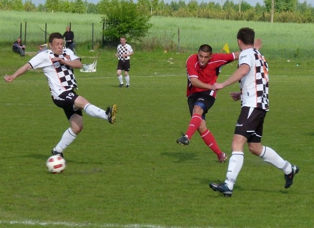 Piotr Krześniak zdobył dla Gracji Tczów jedyną bramkę w przegranym 1:2 meczu z Akcją Jastrzębia.