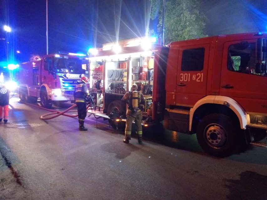 Pożar na działkach na ul. Chłapowskiego w Szczecinie