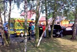 Wypadek w Międzywodziu: W zderzeniu dwóch aut najbardziej ucierpiała... kobieta z dzieckiem na chodniku