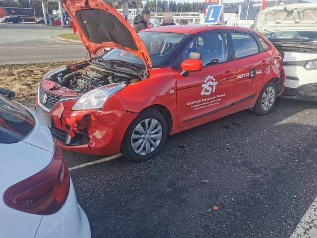 Zderzenie czterech samochodów w Nowym Targu
