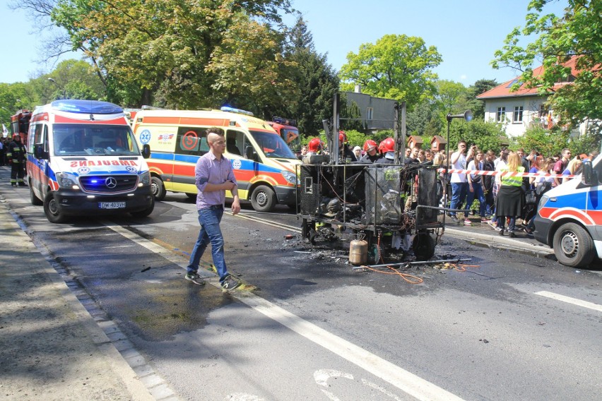 Pożar podczas pochodu juwenaliowego we Wrocławiu