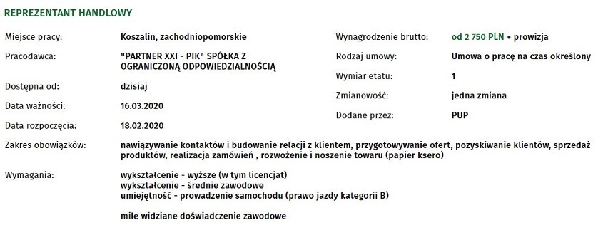 Praca w Koszalinie. Sprawdź 40 najnowszych ofert pracy! Zarobki, warunki, szczegóły