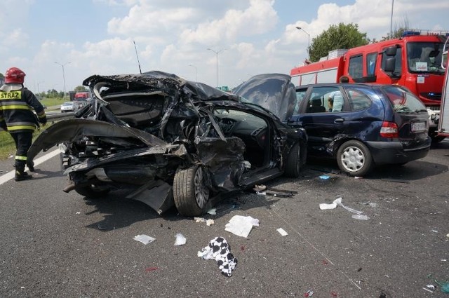 Karambol na autostradzie A4 w Rudzie Śląskiej. Kobieta zmarła w szpitalu