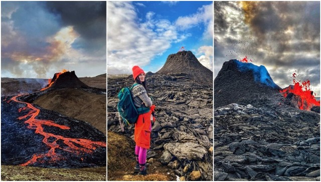 Spektakularna erupcja wulkanu na Islandii. Ola Pozorska z Pomorza przysłała nam kolejne zdjęcia. Erupcja wulkanu stała się nową atrakcją turystyczną na wyspie.