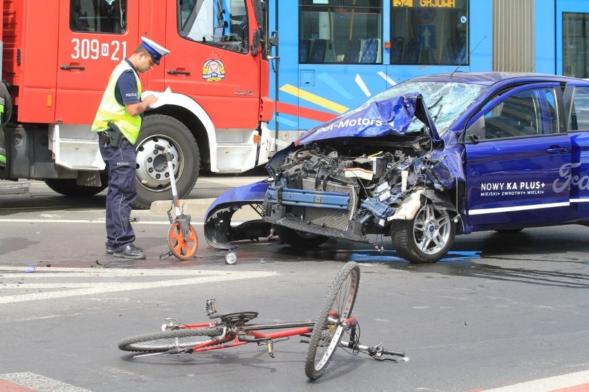 Wypadek przy Wroclavii. Osiem osób rannych, w tym dwie ciężko