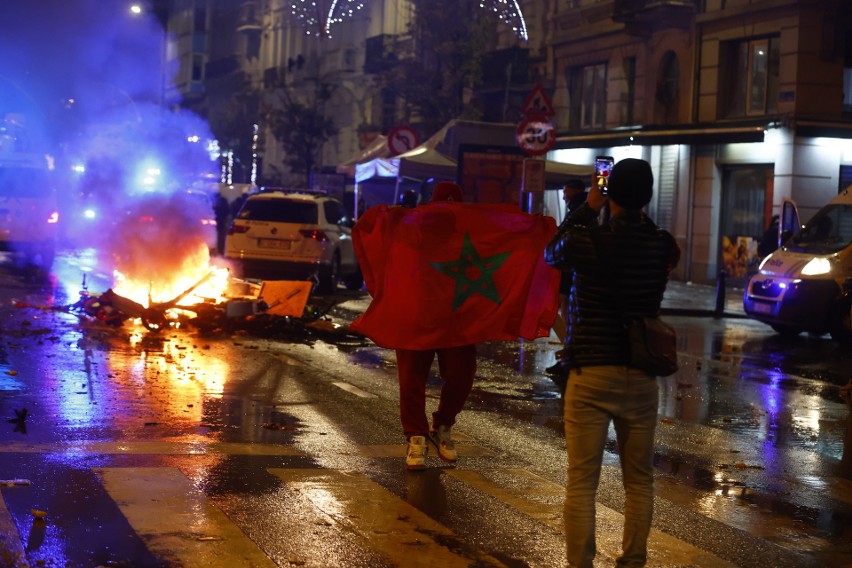 Zamieszki w Brukseli po meczu Belgia - Maroko