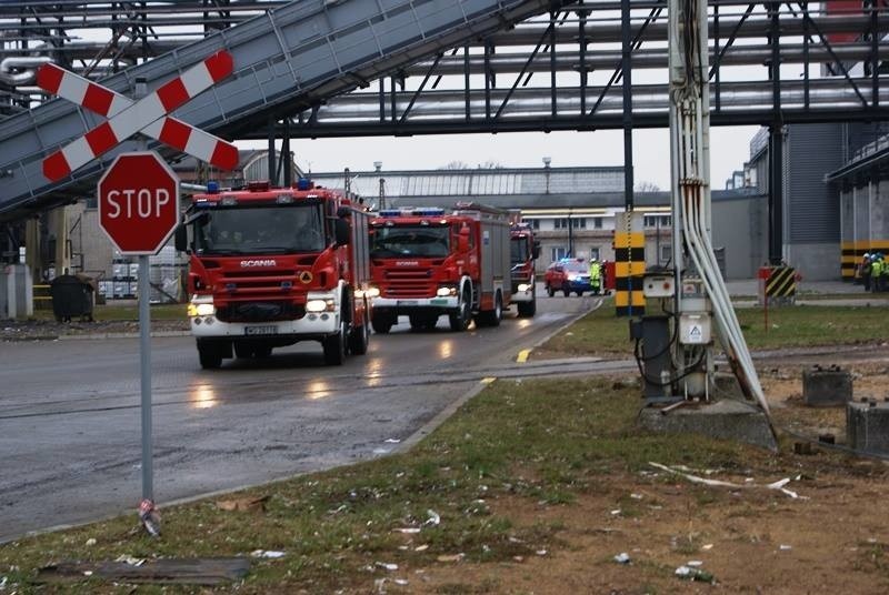 Założeniem do ćwiczeń był pożar na placu składowym...