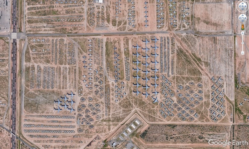 Cmentarzysko samolotów w Stanach Zjednoczonych.