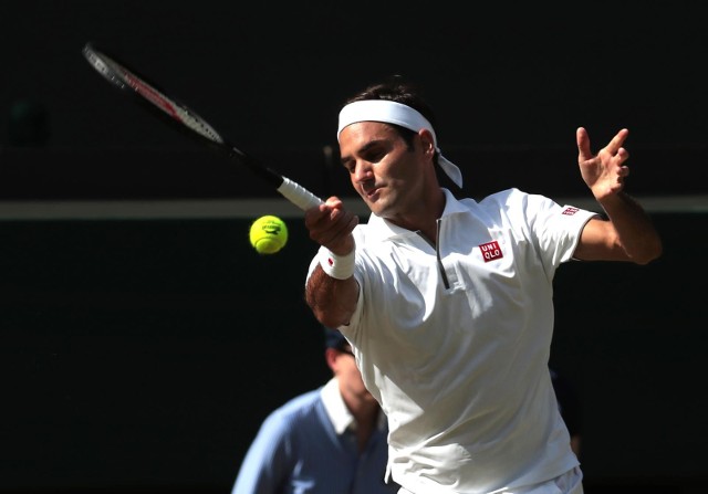 Wimbledon 04 07 2019 turniej tenisowy rozgrywany na trawiastych kortach wimbledonu od 1877 rokuna zdjeciu szwajcar roger federerfot. andrzej szkocki / polska press