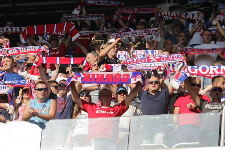 26.07.2019. Kibice na meczu Górnik Zabrze - Zagłębie Lubin....