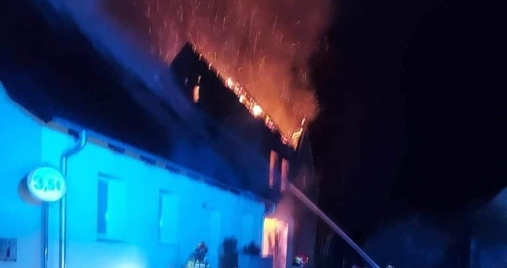 Pożar w Bobrowicach w powiecie krośnieńskim.