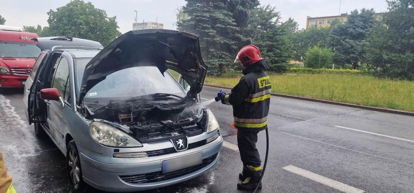 Pożar samochodu osobowego w Koszalinie