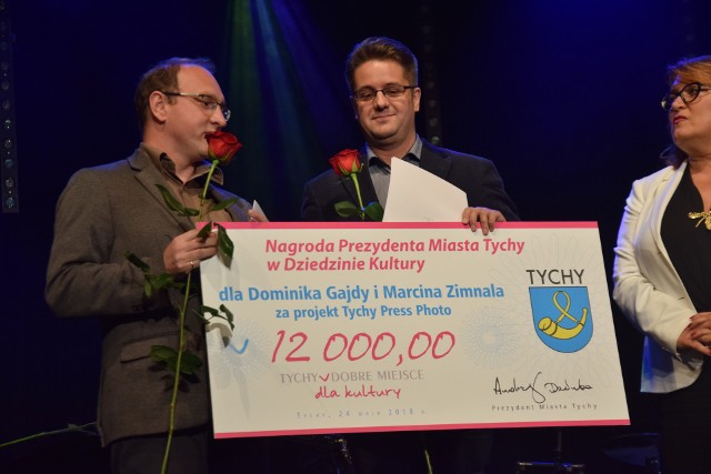 Koncert promocyjny i wręczani nagród prezydenta Tychów w dziedzinie kultury i sportu. Nagroda dla Dominika Gajdy i Marcina Zimnala