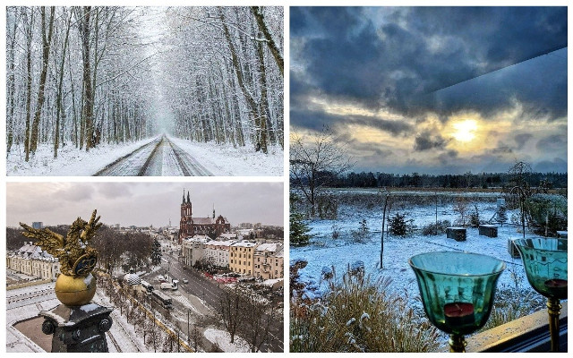 Pierwszy śnieg w Podlaskiem już spadł. Piękne krajobrazy i dzika natura, wszystko spowite płatkami śniegu. Cudowne widoki