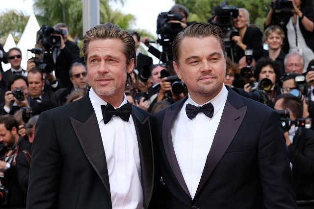 Zdjęcie z premiery filmu "Pewnego razu w... Hollywood" na festiwalu w Cannes 2019. Nz. Brad Pitt i Leonardo DiCaprio