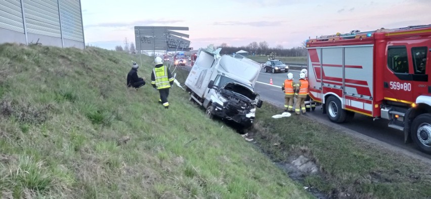 W środowe (7 kwietnia) popołudnie na autostradowej obwodnicy...