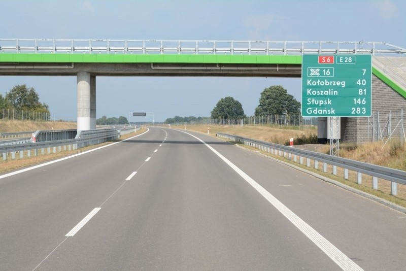 Droga S6 szybciej dojedziemy m.in. do Kołobrzegu