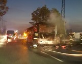 Autobus w ogniu! W trakcie jazdy zapalił się autobus pracowniczy